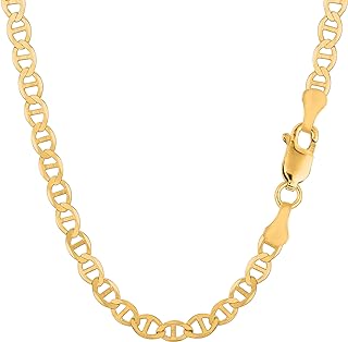 Jewelry Affairs 10k Yellow Gold Mariner Link Chain Necklace, 5.5mm