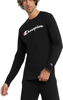 Champion mens Long Sleeve T-shirt, Classic T-shirt for Men (Reg. Or Big & Tall)