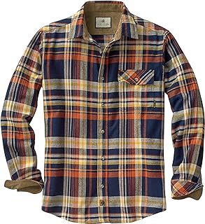 Legendary Whitetails Men's Buck Buck Camp Flannel Shirt, Long Sleeve Plaid Button Down Casual Shirt for Men, with Corduroy Cuffs, Fall & Winter Clothing, Homestead Plaid, Large
