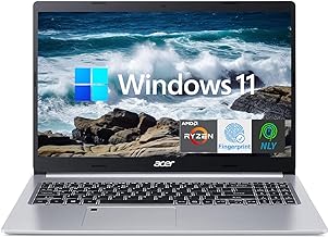 Acer 15.6'' Aspire 5 Slim Laptop with Backlit KB & Fingerprint Reader, AMD Ryzen Quad-Core Processor, 36GB RAM, 1TB SSD, RJ-45 Ethernet Port, Wi-Fi 6, Webcam, HDMI, NLY MP, Windows 11, Silver