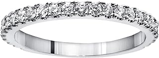 VIP Jewelry Art 0.65 CT TW Pave Set Diamond Encrusted Wedding Band in 14k White Gold