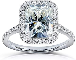 Kobelli Radiant-cut Moissanite Engagement Ring 3 CTW 14k White Gold