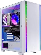 Skytech Gaming Shiva Gaming PC Desktop – AMD Ryzen 5 7600X 4.7 GHz, NVIDIA RTX 4060, 1TB NVME SSD, 32GB DDR5 RAM RGB, 600W Gold PSU, 11AC Wi-Fi, Windows 11 Home 64-bit,White