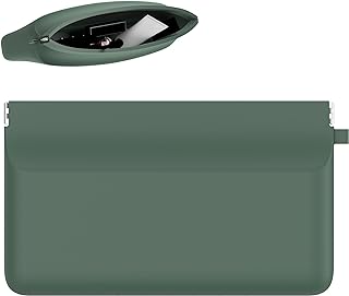 Nearockle Large Silicone Makeup Bag, Portable Travel Toiletry Bag for Women, Cosmetic Bag Makeup Pouch Brush Holder for Makeup Brushes, Sponge, Beauty Tools (Green)