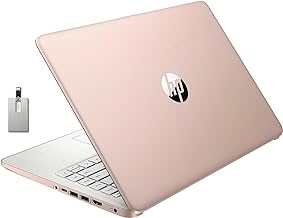 HP 2023 Premium 14" Stream HD Laptop, Intel Celeron N4120 CPU, 16GB RAM, 64GB eMMC, Webcam, UHD Graphics, Bluetooth, WiFi, HDMI, 1 Year Office 365, Win 11s, Gold, 32GB Hotface USB Card