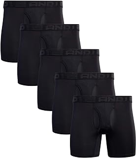 Men's Underwear – 5 Pack Performance Compression Boxer Briefs with Functional Fly (S-3XL)