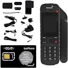 OSAT Inmarsat IsatPhone 2.1 Satellite Phone Telephone Handset with Prepaid/Postpaid SIM Card - Ready to Activate - Voice, SMS Messenging, GPS Tracking, Global Coverage, SOS Emergency