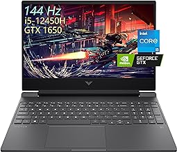HP 2022 Victus Gaming Laptop, 15.6-Inch 144Hz FHD Display, 12th Gen Core i5-12450H(Beat R7 5800H), 16GB 3200 RAM, 1TB PCIe SSD, NVIDIA GeForce GTX 1650, WiFi 6, Backlit KB, RJ-45, HDMI, Win 11 H