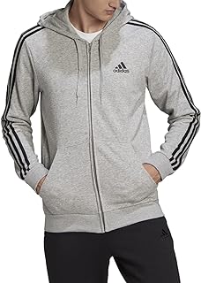 Men's Essentials French Terry 3-stripes Full-zip Hoodie