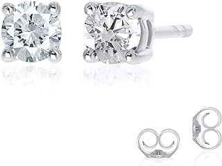 La Joya 1/6-2 1/2 Carat Diamond Stud Earrings | 14K Real Gold Lab Grown Diamond Earrings for Men abd Women | Certified GH VS/SI Color and Clarity Diamonds
