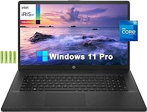 HP 17 17.3" HD+ (1600 x 900) Business Laptop Computer[Windows 11 Pro], 12th Gen Intel Deca-Core i7-1255U(Up to 4.7 Ghz), 16GB RAM, 1TB PCIe SSD, Numeric Keypad, Wi-Fi, HDMI, Type-C, Black, w/Battery