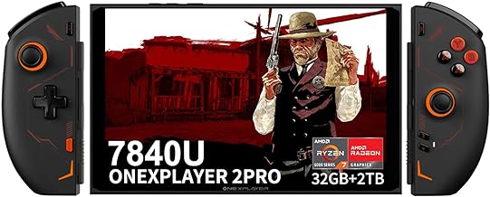 OneXPlayer 2 PRO [AMD Ryzen 7 7840U] 8.4 Inches 5 in 1 Handheld PC Video Game Console One X Player 2 Portable Win 11 Home OS Laptop 2560x1600 Mini Pocket Tablet PC (Black, AMD R7 7840U-32GB+2TB)