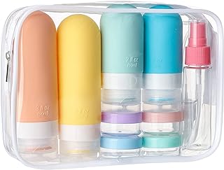 Depoza 16 Pack Travel Bottles Set - TSA Approved Leak Proof Silicone Squeezable Containers for Toiletries, Conditioner, Shampoo, Lotion & Body Wash Accessories (16 pcs/White Pack)