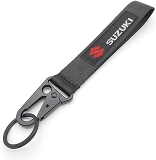 1pcs Embroidered Keychain Tag Key Ring for Suzuki Car Auto Accessories Motorcycles Bike Biker Key Chain Accessories Black