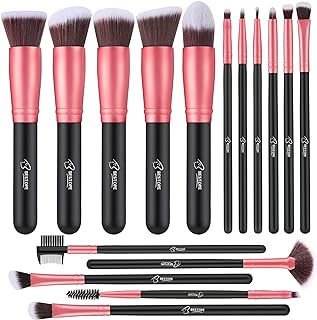 Makeup Brushes Makeup Brush Set - 16 Pcs BESTOPE PRO Premium Synthetic Foundation Concealers Eye Shadows Make Up Brush,Eyeliner Brushes(RoseGold)