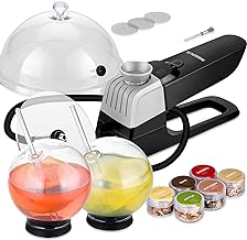 Smoking Gun Kit For Foods and Drinks, INKBIRDPLUS Smoker Infuser 17PCS PRO Premium Kit with 6 Flavors Wood Chips, DOME Lid, 2 Cocktail Balls, Indoor Cold Smoke Infuser for Sous Vide, BBQ, Cheese, Meat