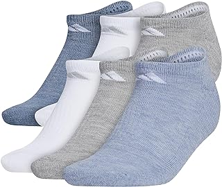 Women's Athletic Cushioned No Show Socks (6-Pair) Low Profile Look with Arch Compression for a Secure Fit