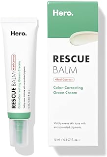 Hero Cosmetics Rescue Balm & Red Correct Post-Blemish Recovery Cream - Nourishing, Calming, Dermatologist Tested, Vegan (0.5 fl oz)