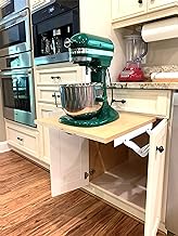 Wood Technology Kitchen Appliance Lift, White, with Self-locking Spring Mechanism for Heavy Appliance Storage and Space Savings