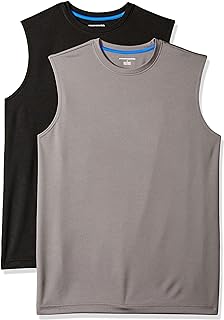 Amazon Essentials Men's Performance Tech Muscle Tank T-Shirt, Pack of 2