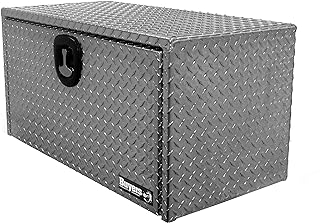 Buyers Products - 1735133 Diamond Tread Aluminum Underbody Truck Box w/ 3-Point Latch (24x24x30 Inch)