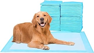 Super Absorbent Waterproof Dog and Puppy Pet Training Pad, Housebreaking Pet Pad, 20-Count Large-Size, 23.6’’X35.4’’, Blue, Large 60pcs