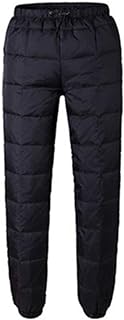 Men's Winter Warm Packable Down Pants Compressor Snow Trousers Ski Puffer Pant