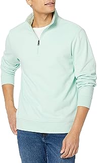 Amazon Essentials Men's Lightweight French Terry Quarter-Zip Mock Neck Sweatshirt