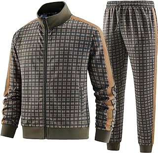 Men's Casual Tracksuits Long Sleeve Jogging Suits Sweatsuit Sets Track Jackets and Pants 2 Piece Outfit