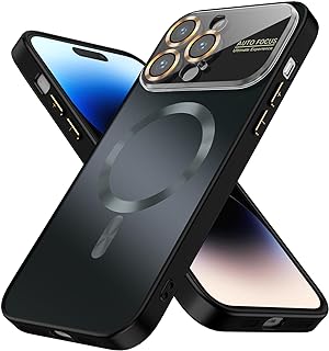 sheheme Magnetic Titanium for iPhone 15 Pro Max Case [Compatible with MagSafe] [Full Camera Lens Protector & Military Grade Drop Tested] Scratch Resistant Matte Shockproof 15 Pro Max Phone Case