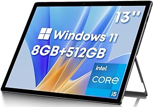 CHUWI UBook XPro Windows Tablet 13'', Intel Core i5-10210Y, 512GB SSD 8GB RAM, 1TB SSD Expand, Windows 11 Touchscreen Tablets, FHD 2160x1440, 5G WiFi, Bluetooth, Camera, 5000mAh, HDMI