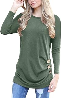 Yincro Women's Casual Long Sleeve Tunic Tops Fall Tshirt Blouses