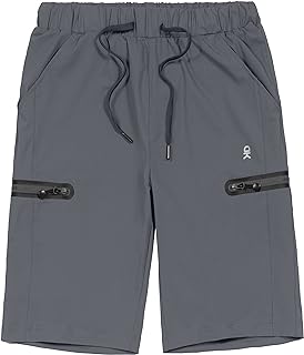 Men’s Ultra-Stretch Quick Dry Lightweight Bermuda Shorts Drawstring Zipper Pocket Hiking Travel Golf