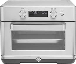 GE Digital Air Fryer Toaster Oven + Accessory Set | Convection Toaster with 8 Cook Modes | Large Capacity Oven - Fits 12" Pizza | Countertop Kitchen Essentials | Stainless Steel