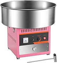 Rengue Cotton Candy Machine Commercial, 1000W Electric Cotton Candy Machine, Cotton Candy Maker with Stainless Steel Bowl, Sugar Scoop, Storage Drawer, Perfect for Family Party, Kids Birthday