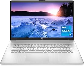 HP 17-inch Laptop, 11th Generation Intel Core i5-1135G7, Iris Xe Graphics, 8 GB RAM, 256 GB SSD, Windows 11 Home (17-cn0025nr,Natural Silver)