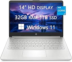 HP 2023 Newest Laptops for College Student & Business, 14" HD Computer, Intel Core i5-1135G7, 32GB RAM, 1TB SSD, Fast Charge, HDMI, Webcam, Bluetooth, Light-Weight, Windows 11, Free HDMI Cable