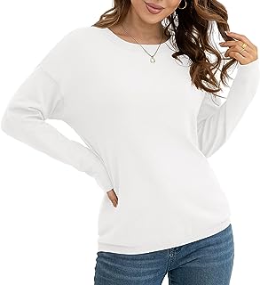 VIISHOW Women's Pullover Sweaters Long Sleeve Print Knitted Crew Neck Sweater Tops（a Little Run Big