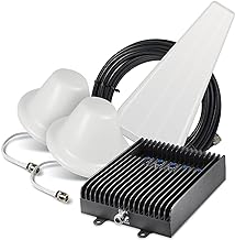 Surecall Fusion5s 2G, 3G and 4G LTE Home Cellular Signal Booster With Yagi and 2 Domes SC-PolysH/O-72-YD2-KIT