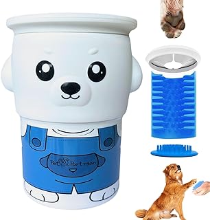 Dog Paw Cleaner for Dogs with SPA Brushes,Dog Paw Washer,Portable Dog Paw Washer/Paw Cleaner, Large, Blue