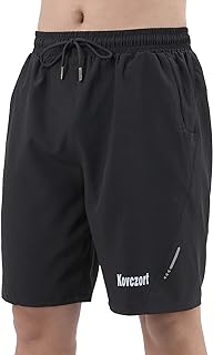 Mens Workout Running Shorts 8" Quick Dry Mens Athletic Shorts Stretch Men Lightweight Sports Gym Shorts with Pockets