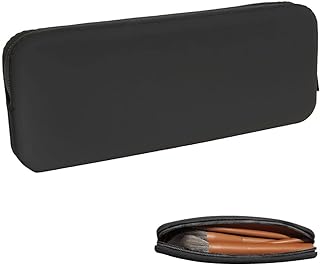 brush bubble silicone makeup brush holder travel case- A storage & makeup bag organizer for brush sets & makeup tools to protect make up accessories & bag, Black (7.8 * 3.15 * 1")