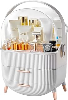 Skincare Organizers, ?????? ????????? ??? ??????, Bathroom Vanity Organizer, Cosmetic Display Cases with 3-Layer Drawer and Clear lid, Suitable for Bedroom, Bathroom,Desk
