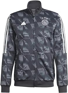 Men's Soccer Ajax Lifestyler Track Top Jacket - Diamond-Inspired Allover Print, Perfect for Backing Your Team
