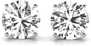 IGI Certified (1/5th Carat -1.00 cttw, F-G Color, VS1-VS2 Clarity, Push Back) 14K White Gold or Yellow Round Brilliant Lab Grown Diamond Stud Earrings for Women by Stefano Navi