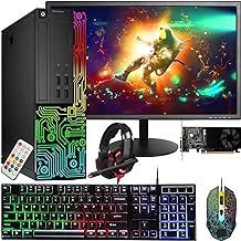 Dell Gaming OptiPlex Desktop RGB Computer PC, Intel Core i7, GeForce GT 1030 2GB GDDR5, 16GB RAM, 512GB SSD, 24 Inch HDMI Monitor, Keyboard Mouse and Headset, WiFi, Windows 10 Pro (Renewed)