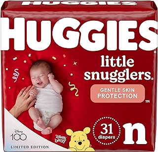 Huggies Newborn Diapers, Little Snugglers Baby Diapers, Size Newborn (up to 10 lbs), 31 Count