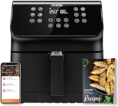 COSORI Pro II Smart Air Fryer 5.8QT, 12 One-Touch Customizable Functions, 3-Way Control, Cookbook and Online Recipes, Dishwasher-Safe Detachable Basket, Works with Alexa & Google Assistant