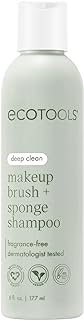 EcoTools Makeup Brush and Sponge Shampoo, Removes Makeup, Dirt, & Impurities From Makeup Brushes & Makeup Blending Sponges, Fragrance-Free, Vegan, & Cruelty-Free, 6 fl.oz./ 177 ml, 1 Count