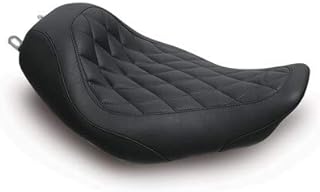 Mustang 76735 Wide Tripper Solo Motorcycle Seat with Diamond Stitching for Harley-Davidson 1997-2007, Black